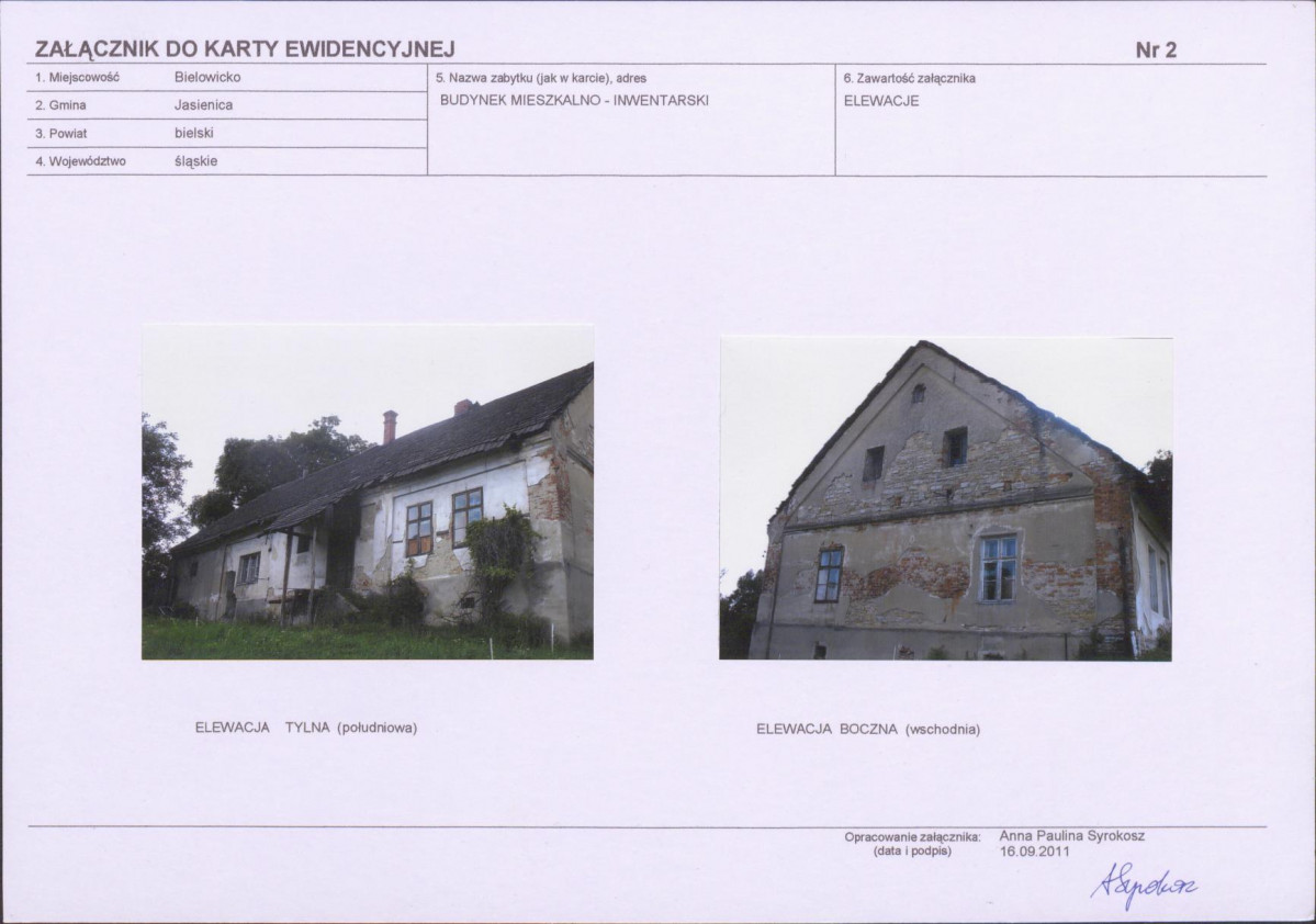 Karta obiektu niewpisanego do rejestru, skan nr 4