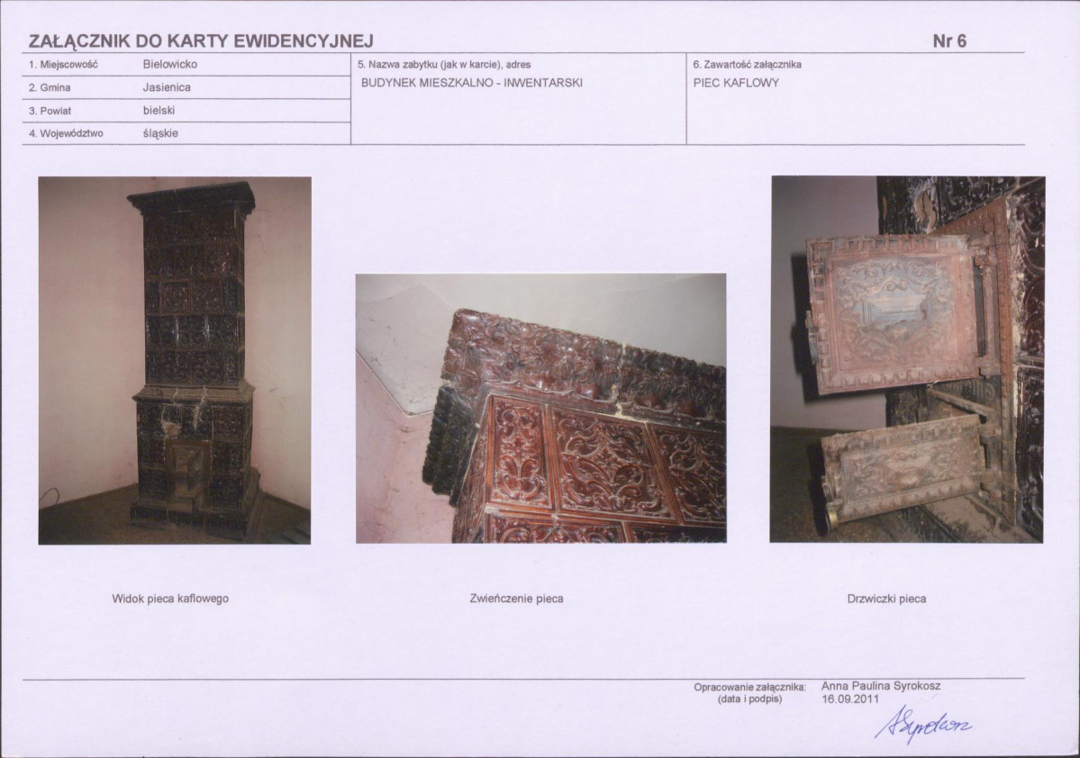 Karta obiektu niewpisanego do rejestru, skan nr 8