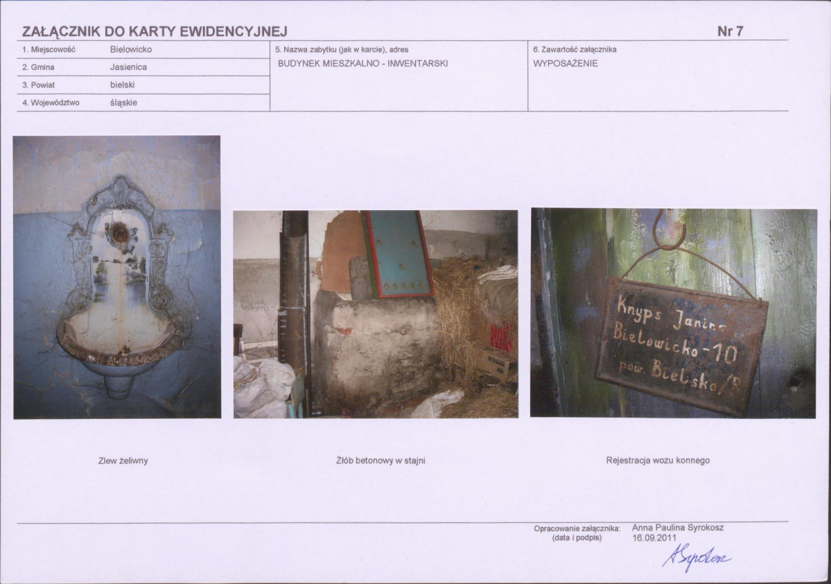 Karta obiektu niewpisanego do rejestru, skan nr 9