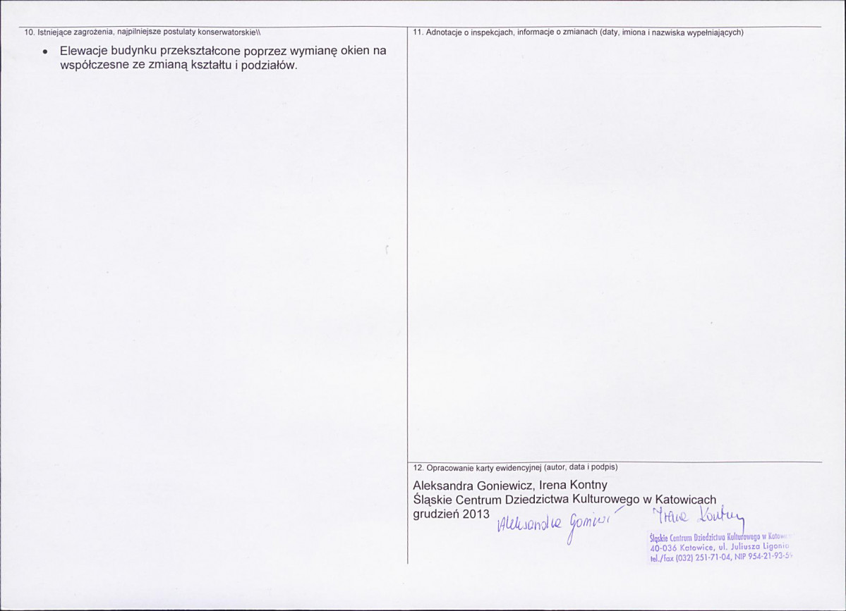Karta obiektu niewpisanego do rejestru, skan nr 2