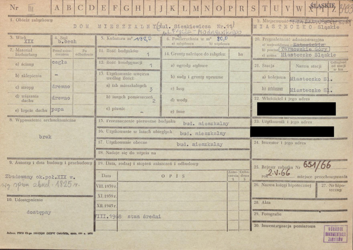 KZ - Karta zielona, skan nr 1