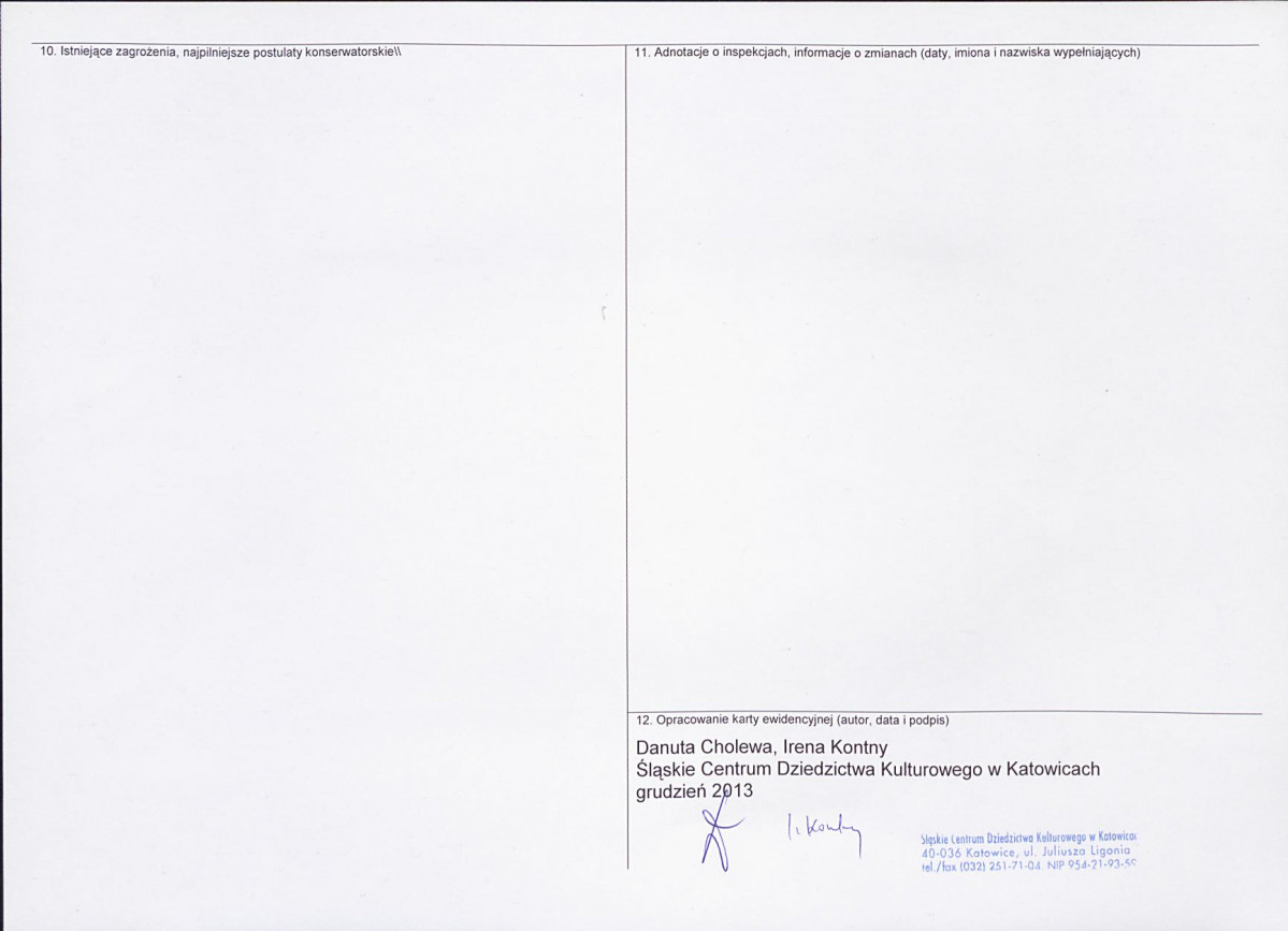 Karta obiektu niewpisanego do rejestru, skan nr 2