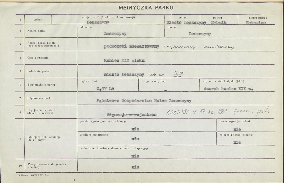 Ewidencja parkowa, skan nr 7