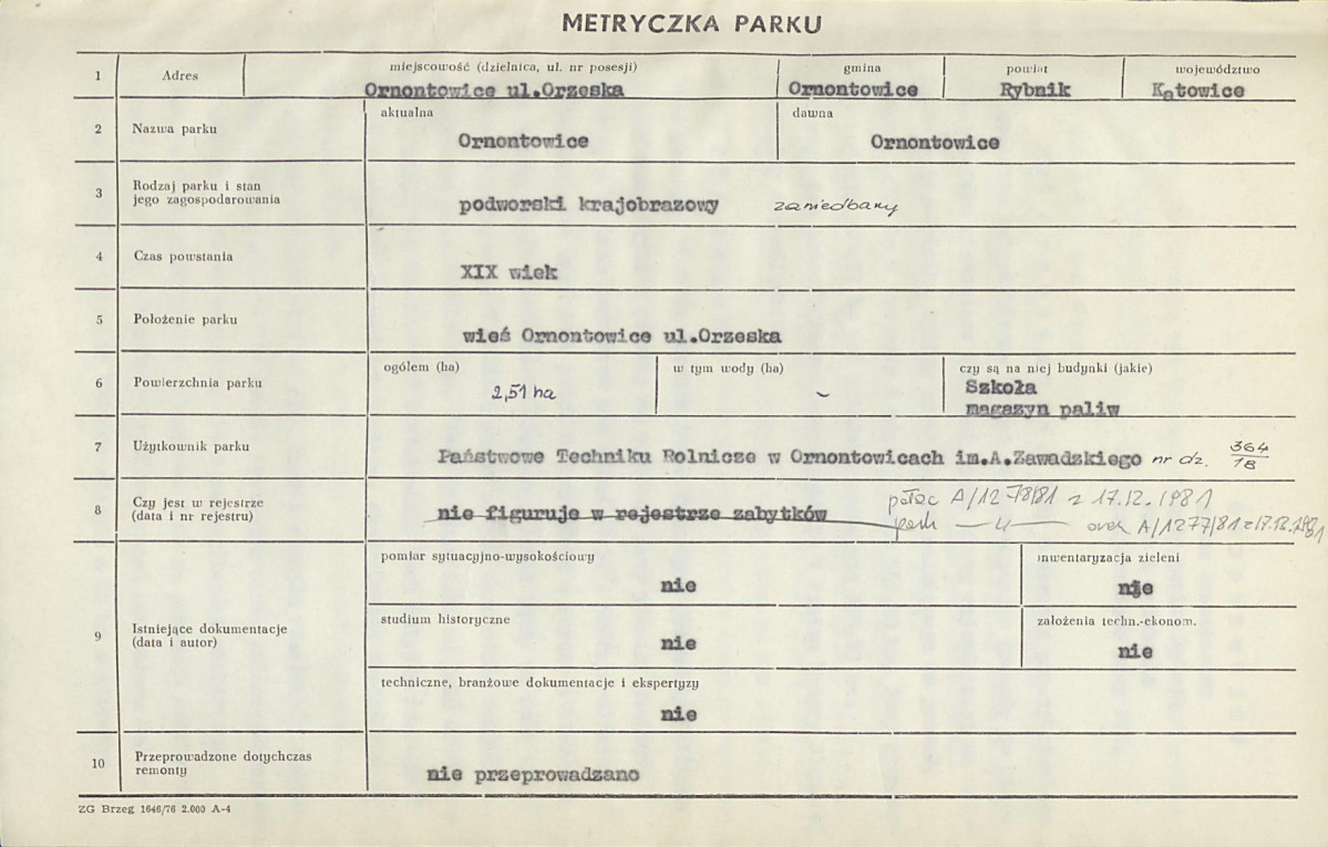 Ewidencja parkowa, skan nr 7