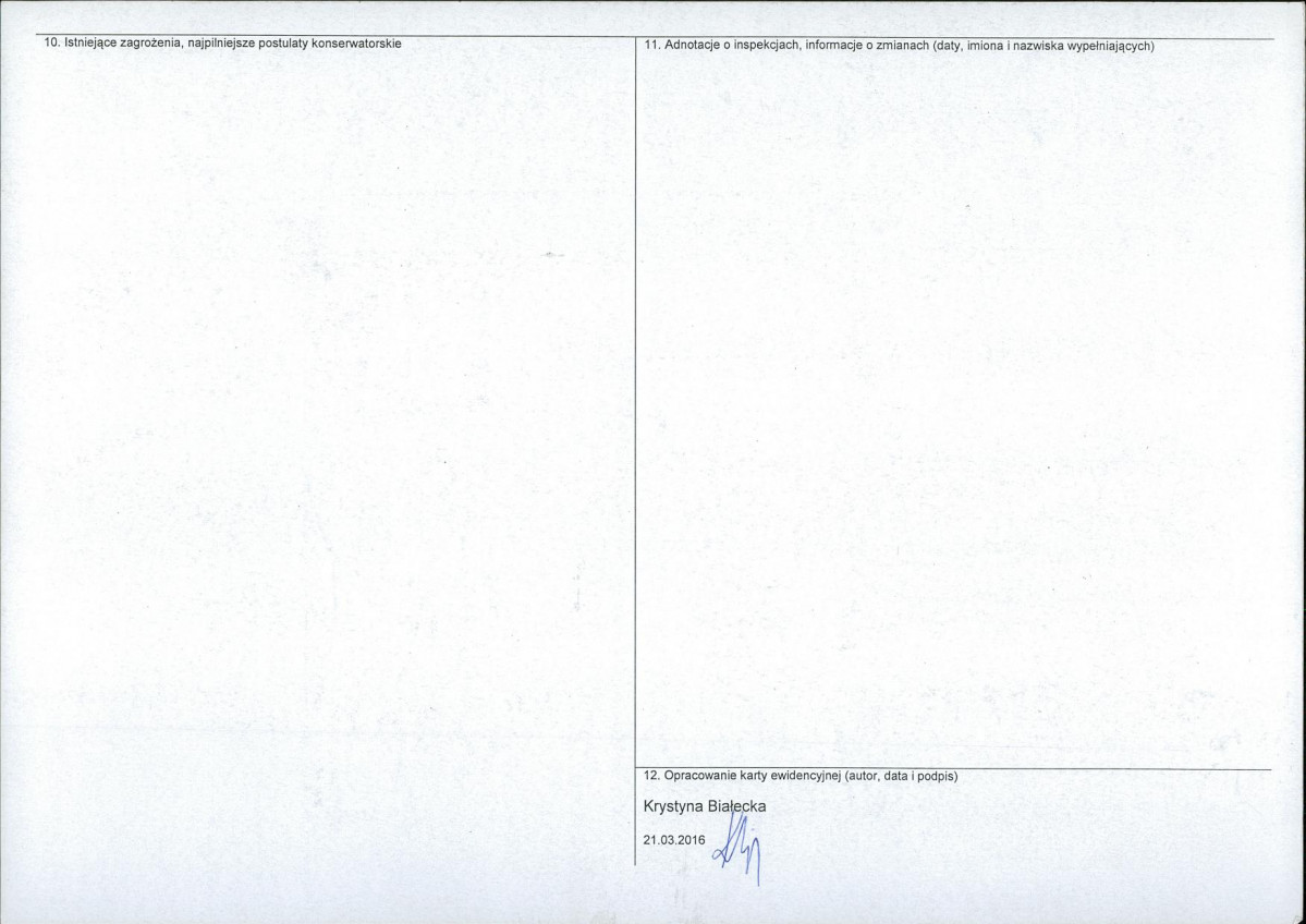 Karta obiektu niewpisanego do rejestru, skan nr 2