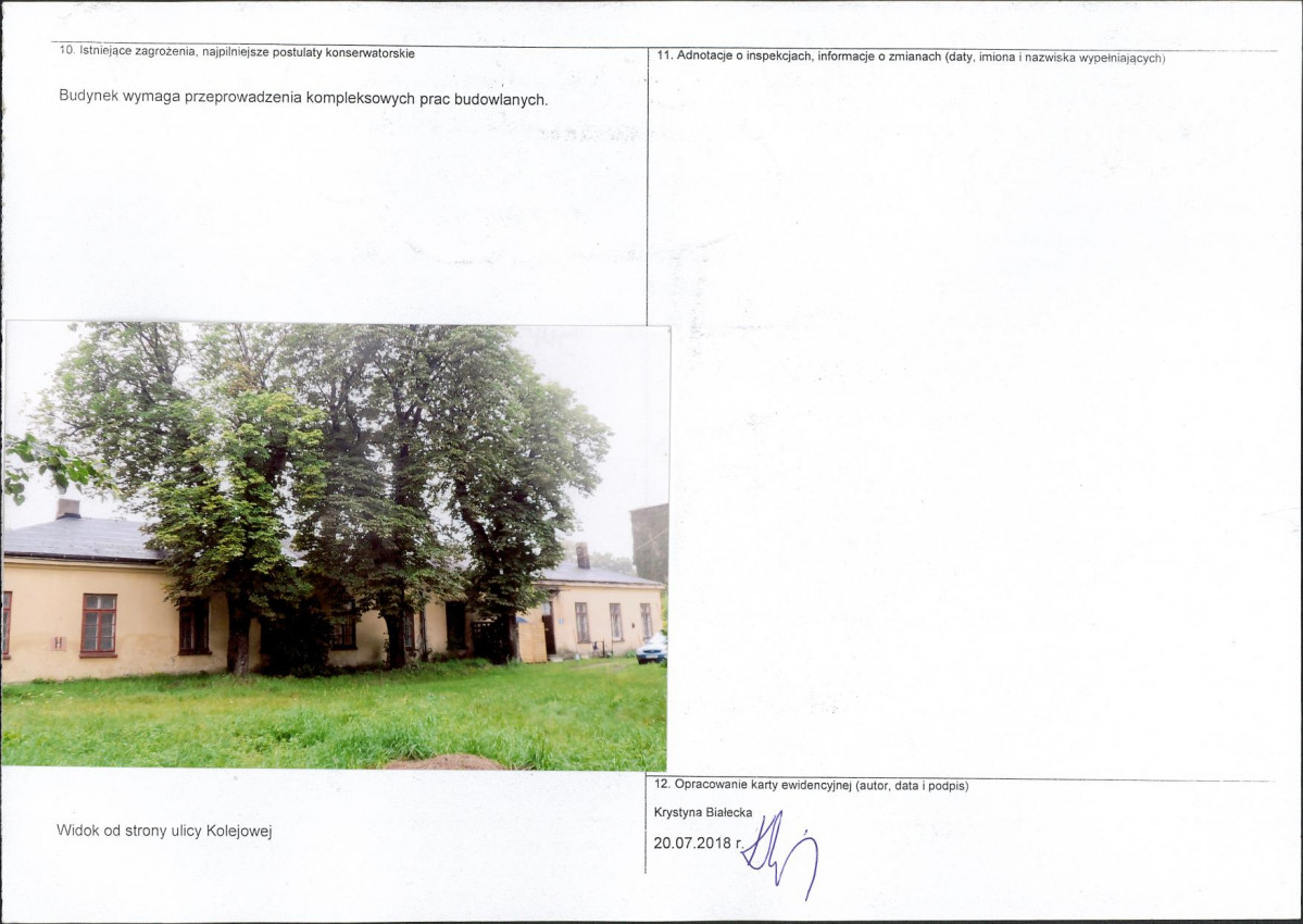 Karta obiektu niewpisanego do rejestru, skan nr 2