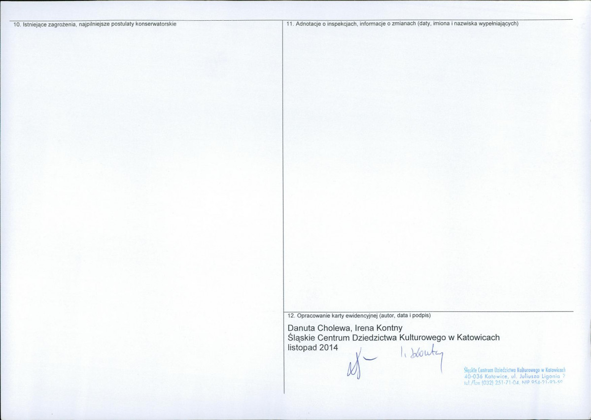 Karta obiektu niewpisanego do rejestru, skan nr 2