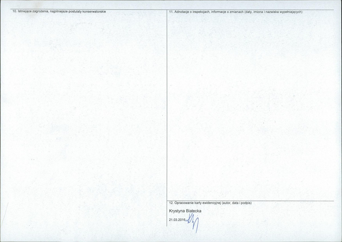 Karta obiektu niewpisanego do rejestru, skan nr 2