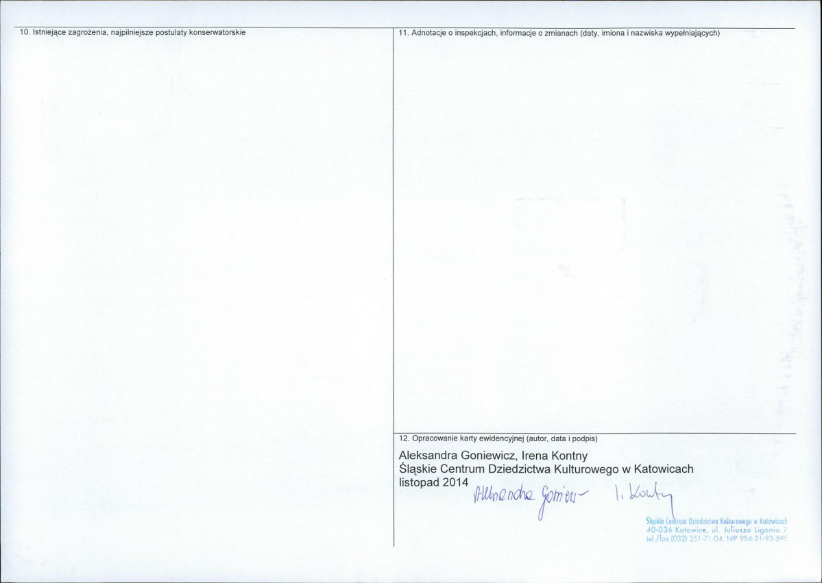 Karta obiektu niewpisanego do rejestru, skan nr 2
