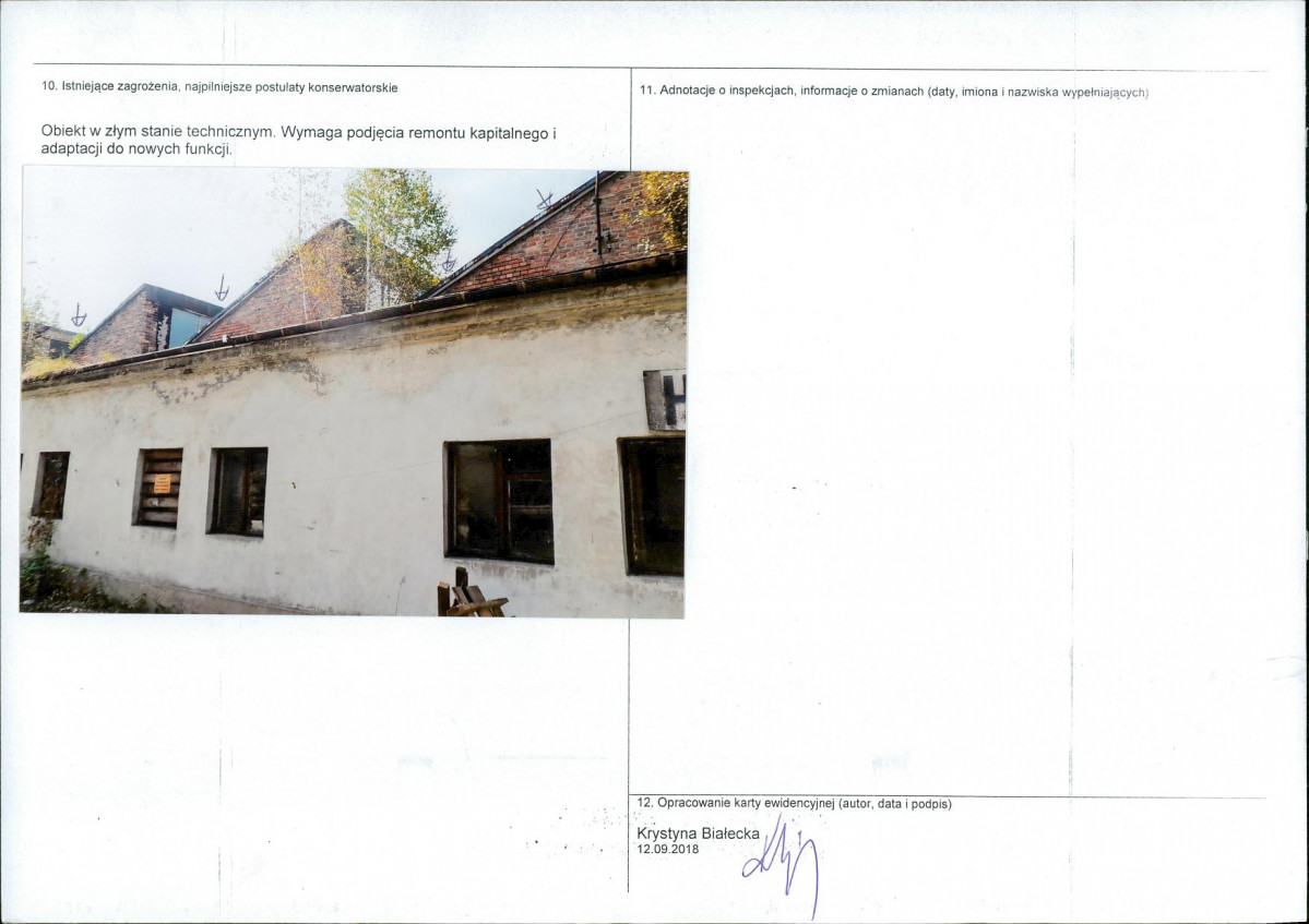 Karta obiektu niewpisanego do rejestru, skan nr 2