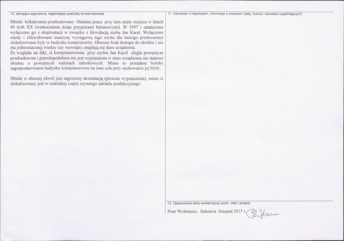 Karta obiektu niewpisanego do rejestru, skan nr 2