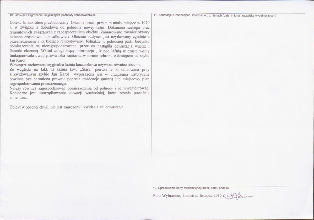 Karta obiektu niewpisanego do rejestru, skan nr 2