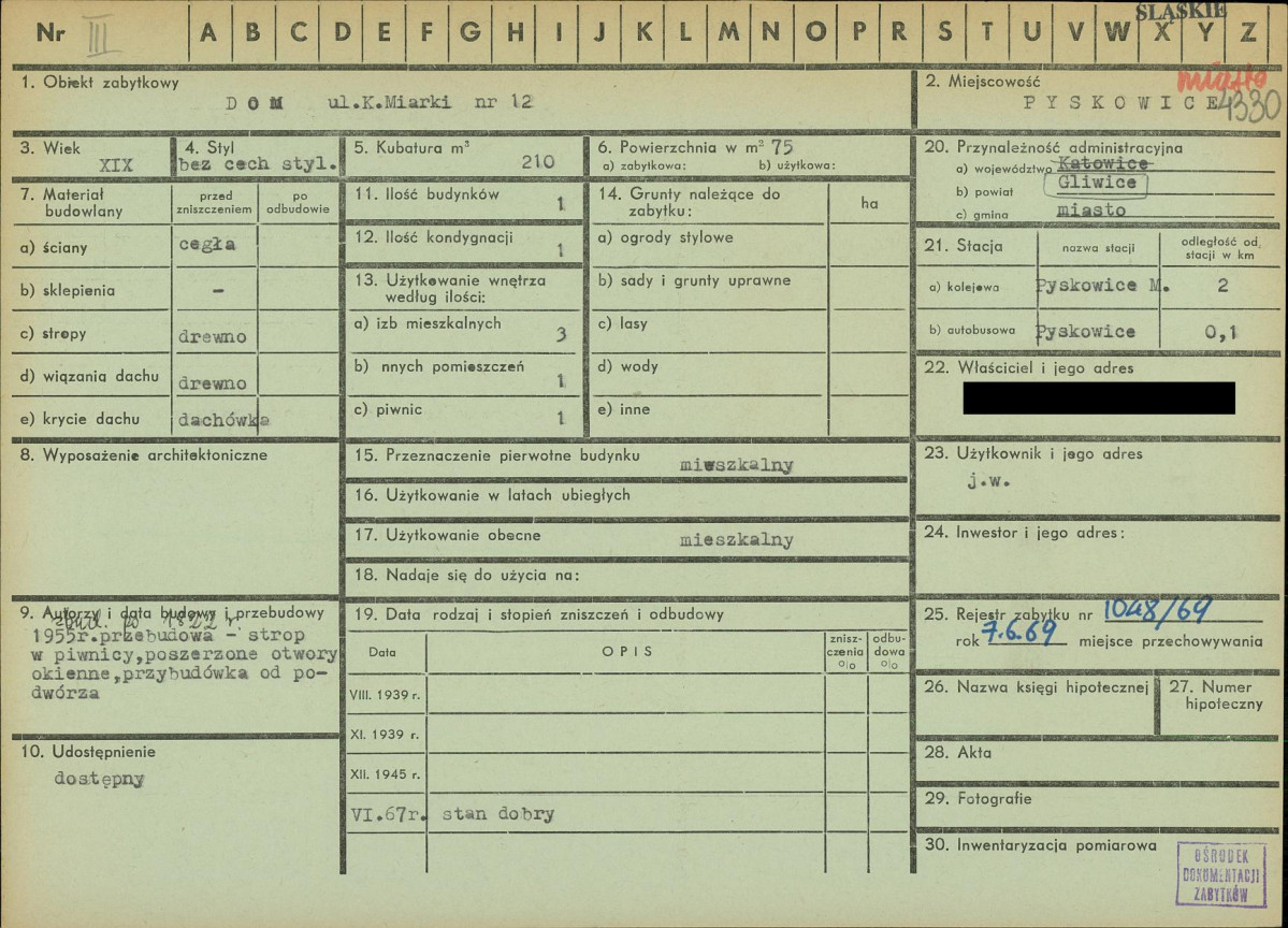 KZ - Karta zielona, skan nr 1