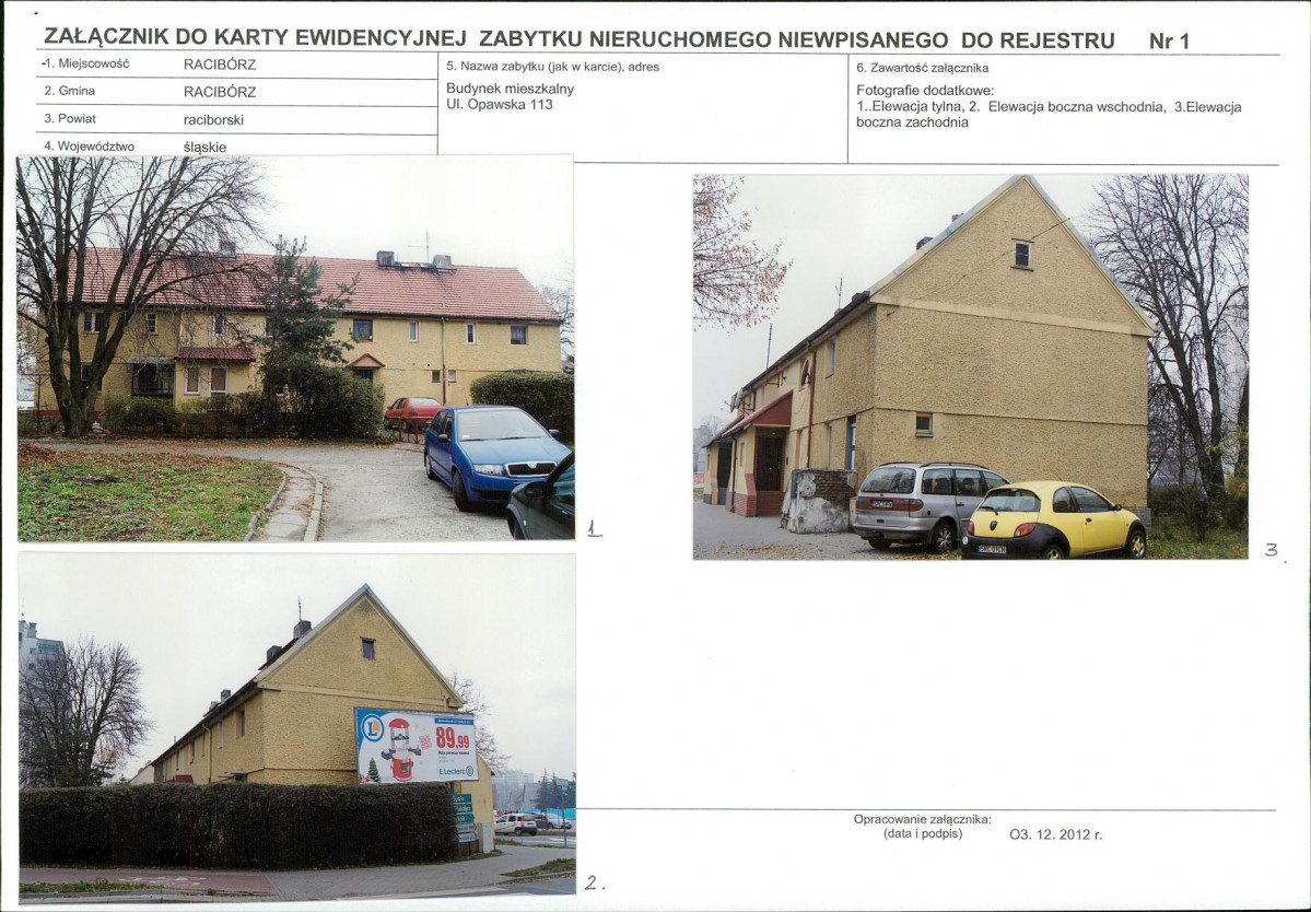 Karta obiektu niewpisanego do rejestru, skan nr 3