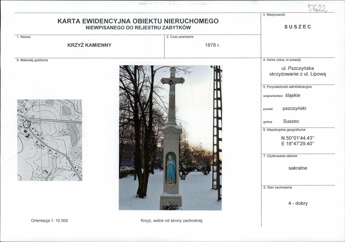 Karta obiektu niewpisanego do rejestru, skan nr 1