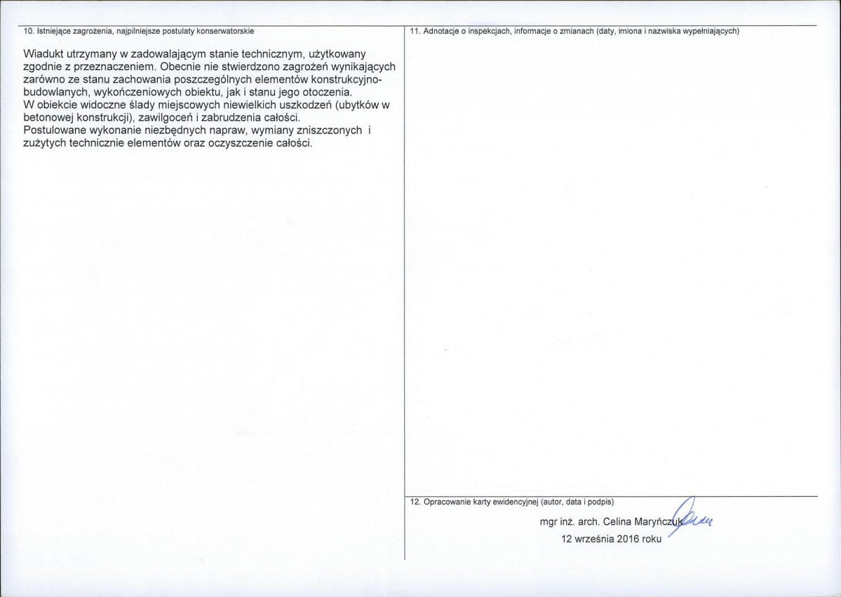 Karta obiektu niewpisanego do rejestru, skan nr 2
