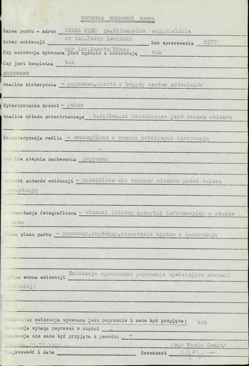 Ewidencja parkowa, skan nr 4