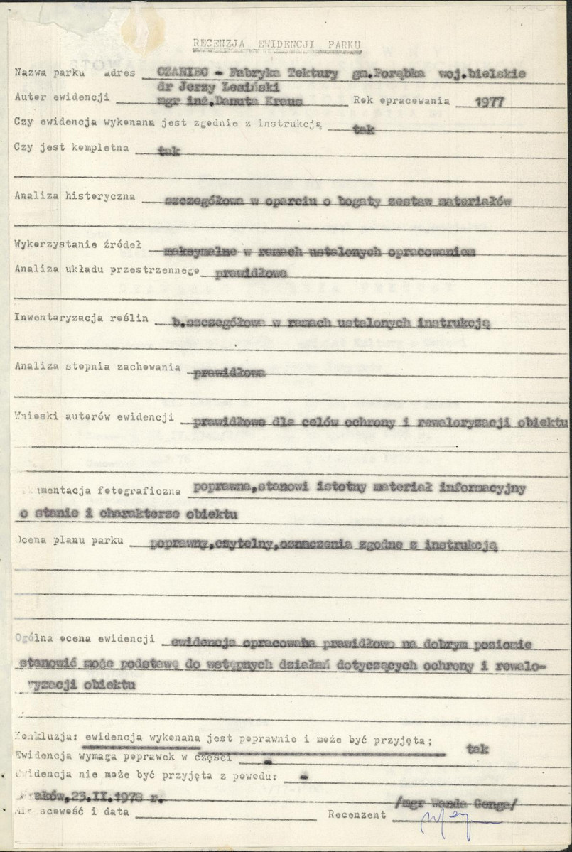 Ewidencja parkowa, skan nr 4