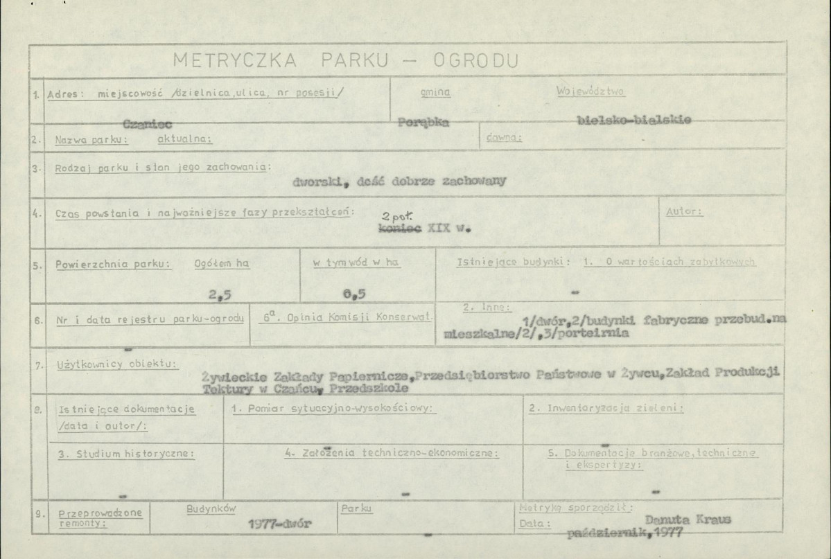 Ewidencja parkowa, skan nr 7