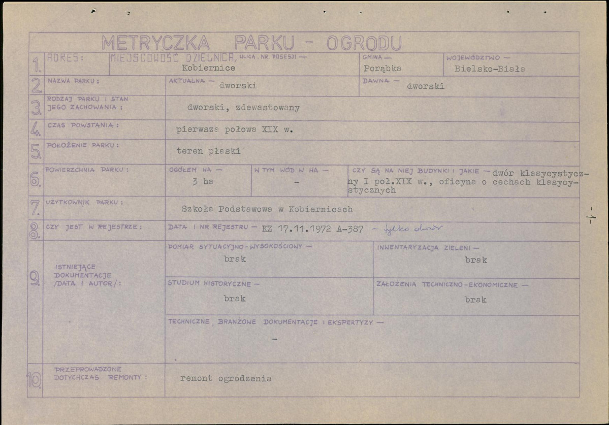 Ewidencja parkowa, skan nr 4