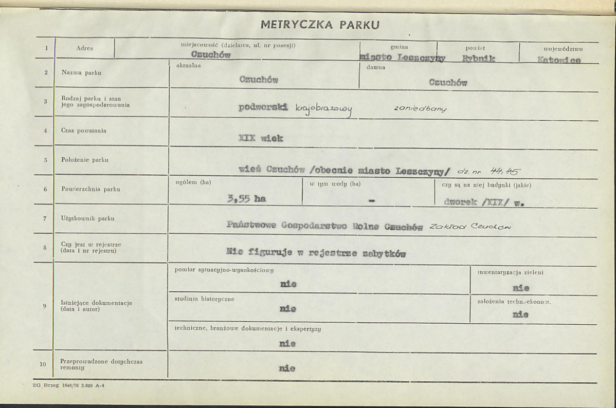 Ewidencja parkowa, skan nr 8