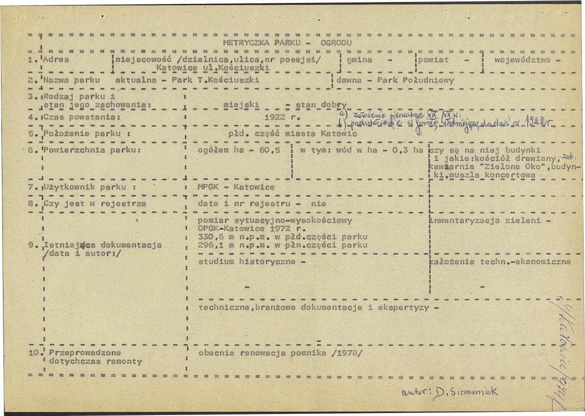 Ewidencja parkowa, skan nr 8