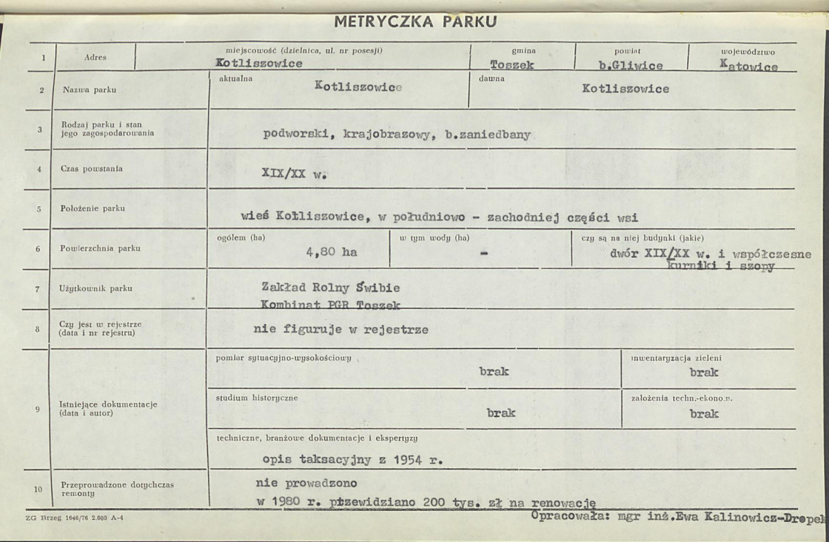 Ewidencja parkowa, skan nr 12