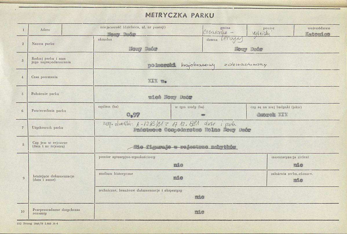 Ewidencja parkowa, skan nr 8