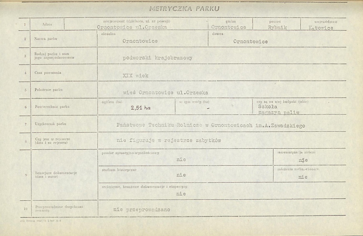 Ewidencja parkowa, skan nr 8