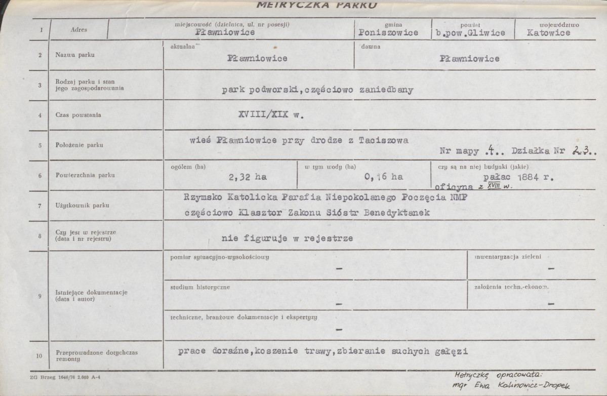 Ewidencja parkowa, skan nr 9