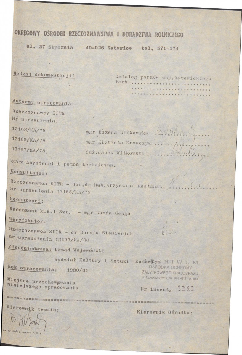 Ewidencja parkowa, skan nr 4