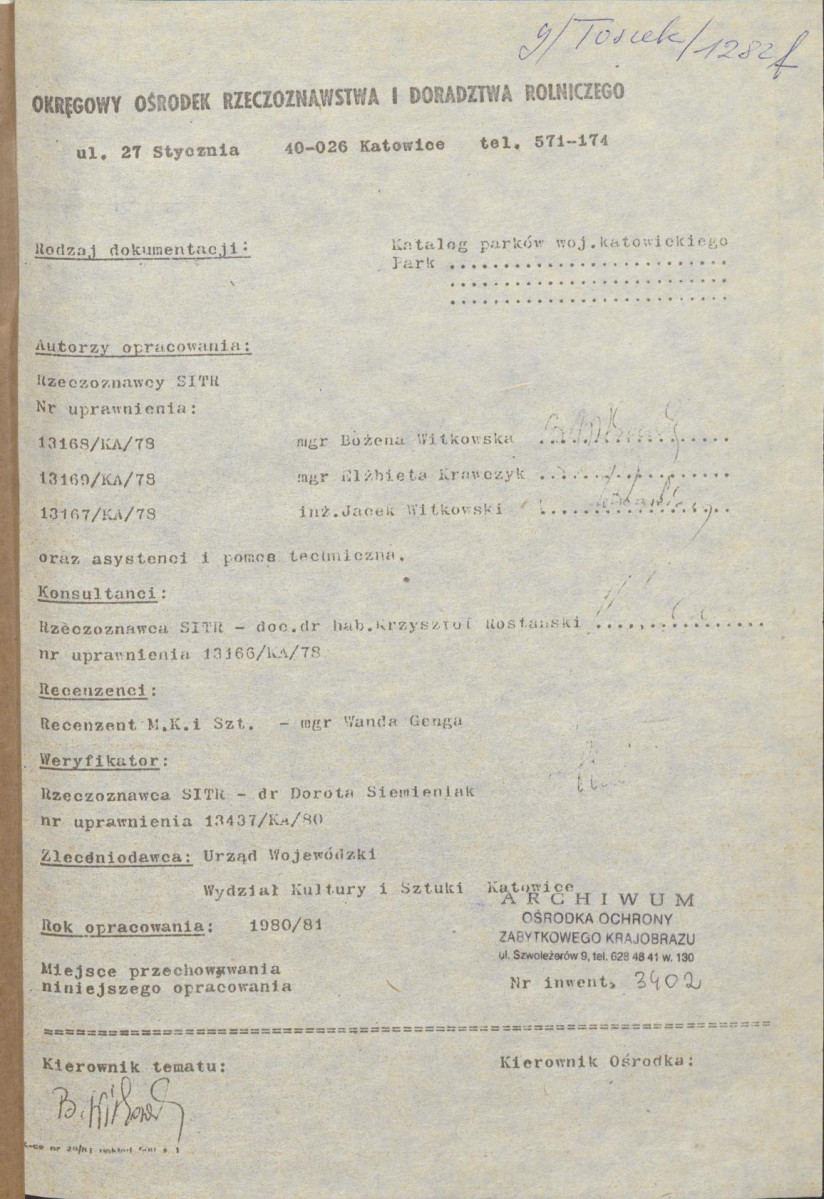 Ewidencja parkowa, skan nr 4