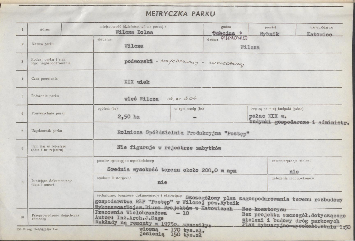 Ewidencja parkowa, skan nr 8
