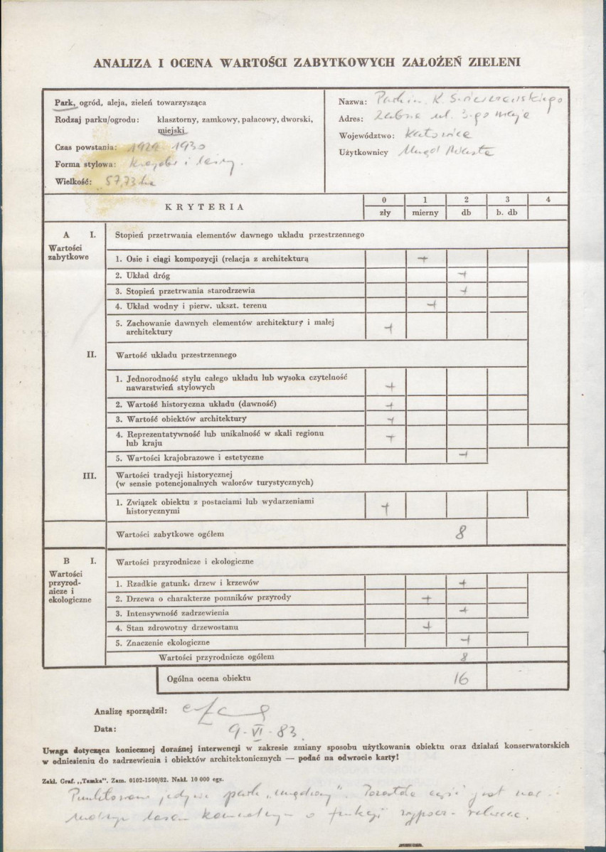 Ewidencja parkowa, skan nr 3