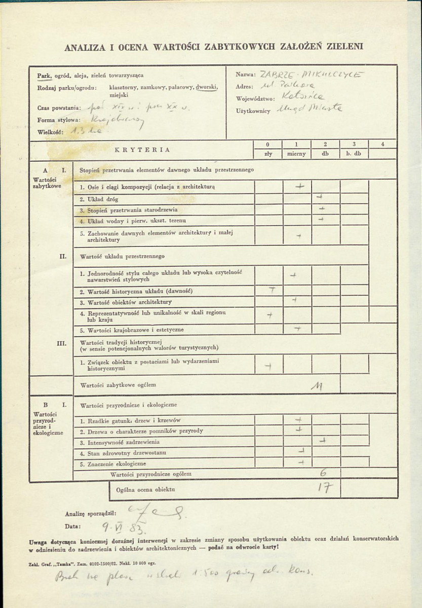 EP - Ewidencja parkowa, skan nr 3