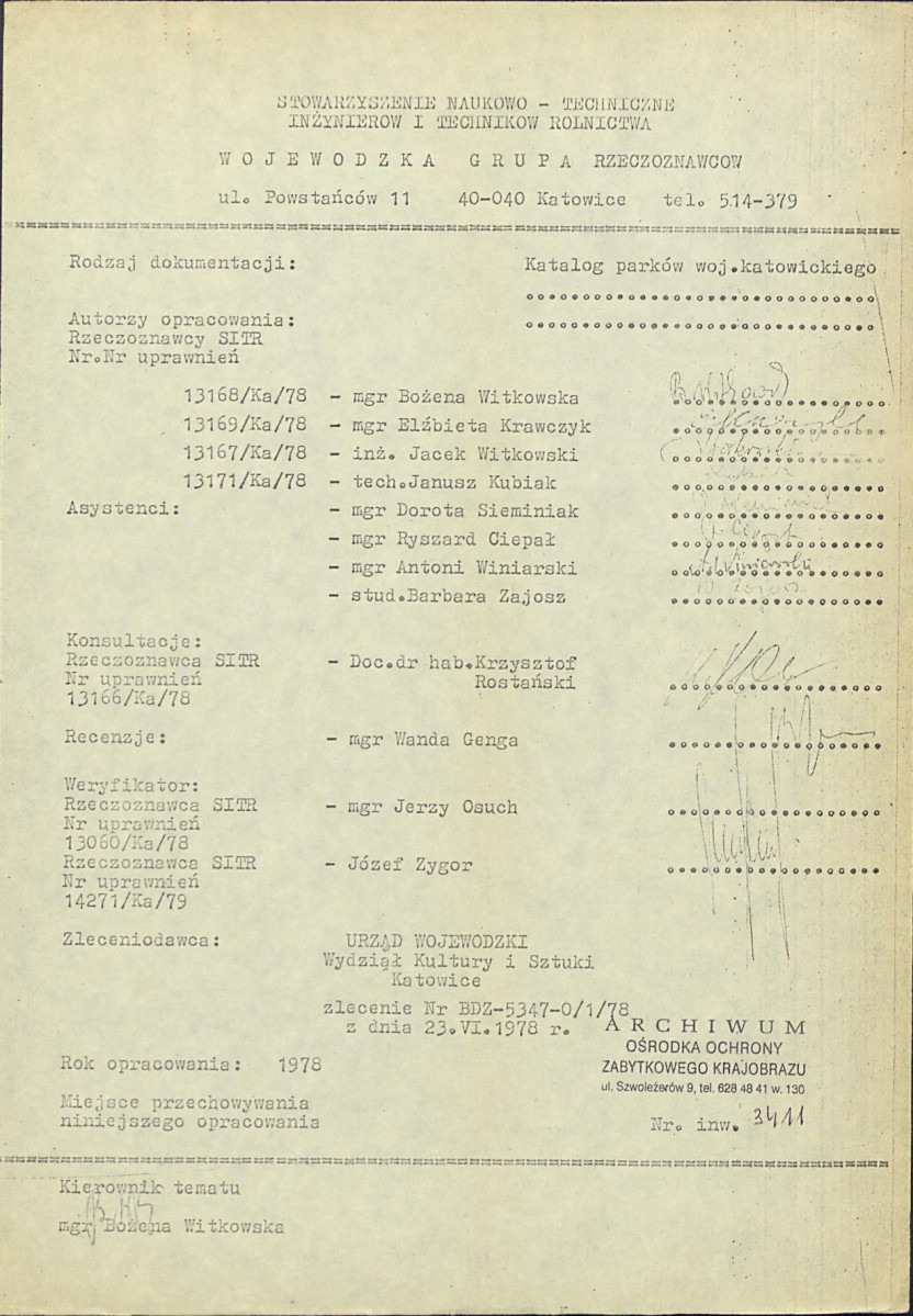 EP - Ewidencja parkowa, skan nr 5