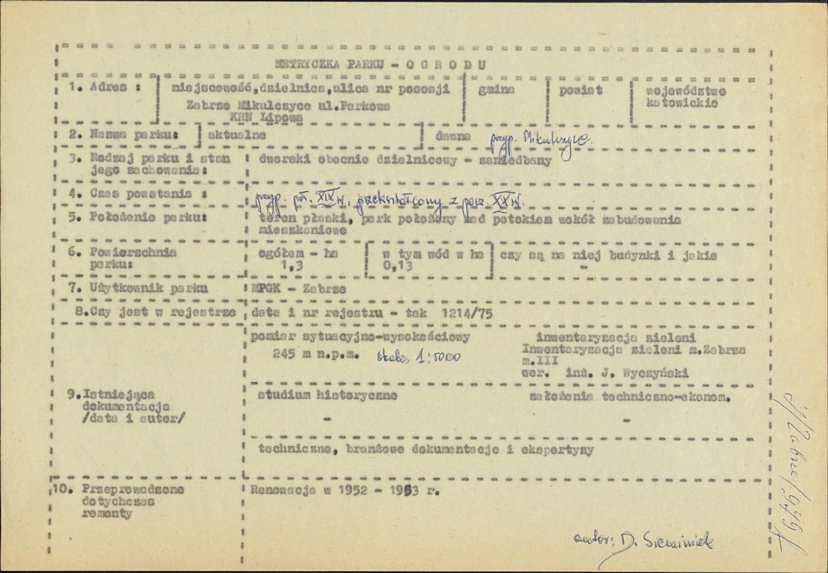 EP - Ewidencja parkowa, skan nr 9