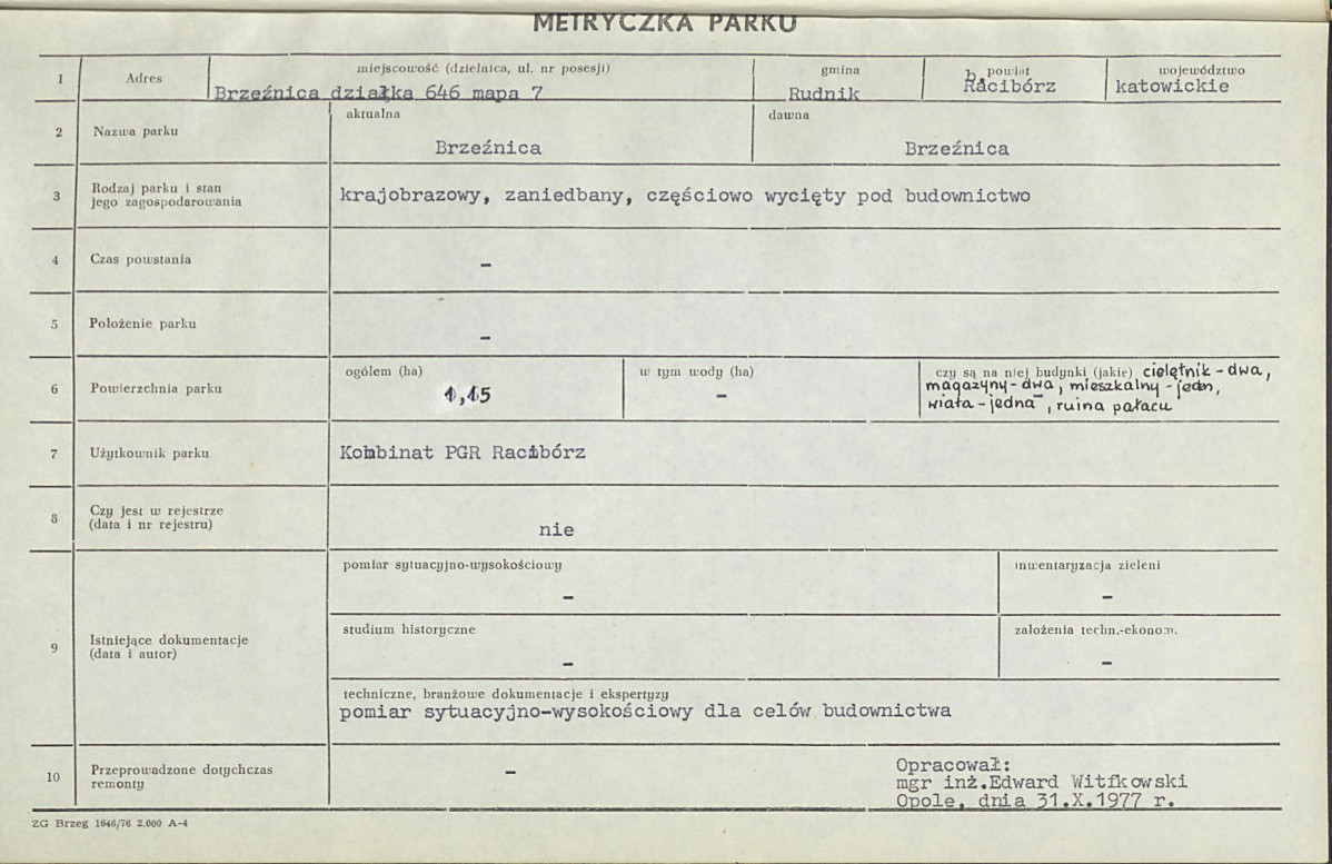 Ewidencja parkowa, skan nr 8