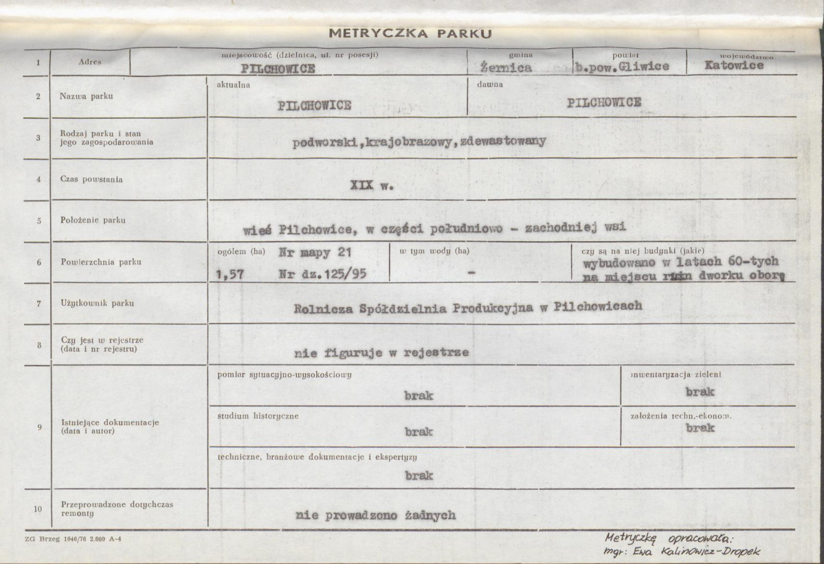 Ewidencja parkowa, skan nr 9