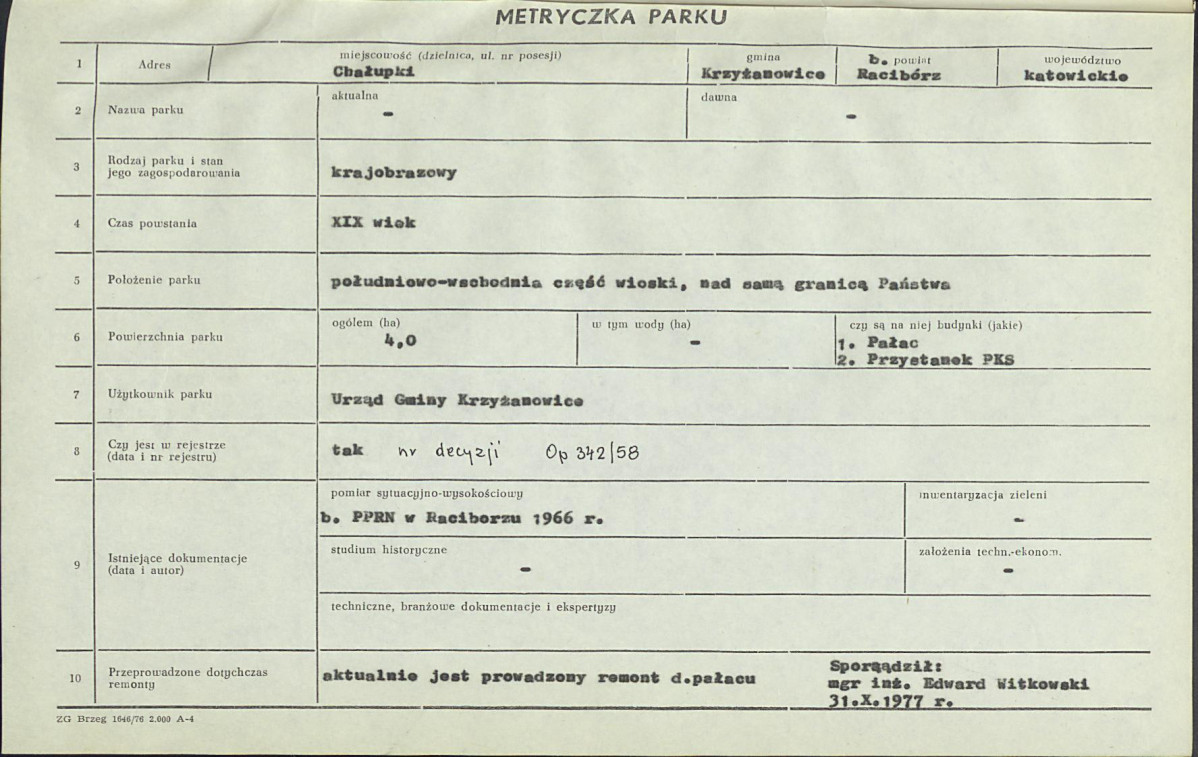 Ewidencja parkowa, skan nr 8