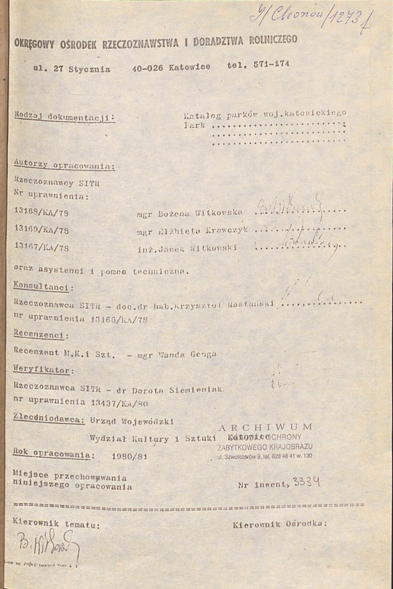 Ewidencja parkowa, skan nr 4