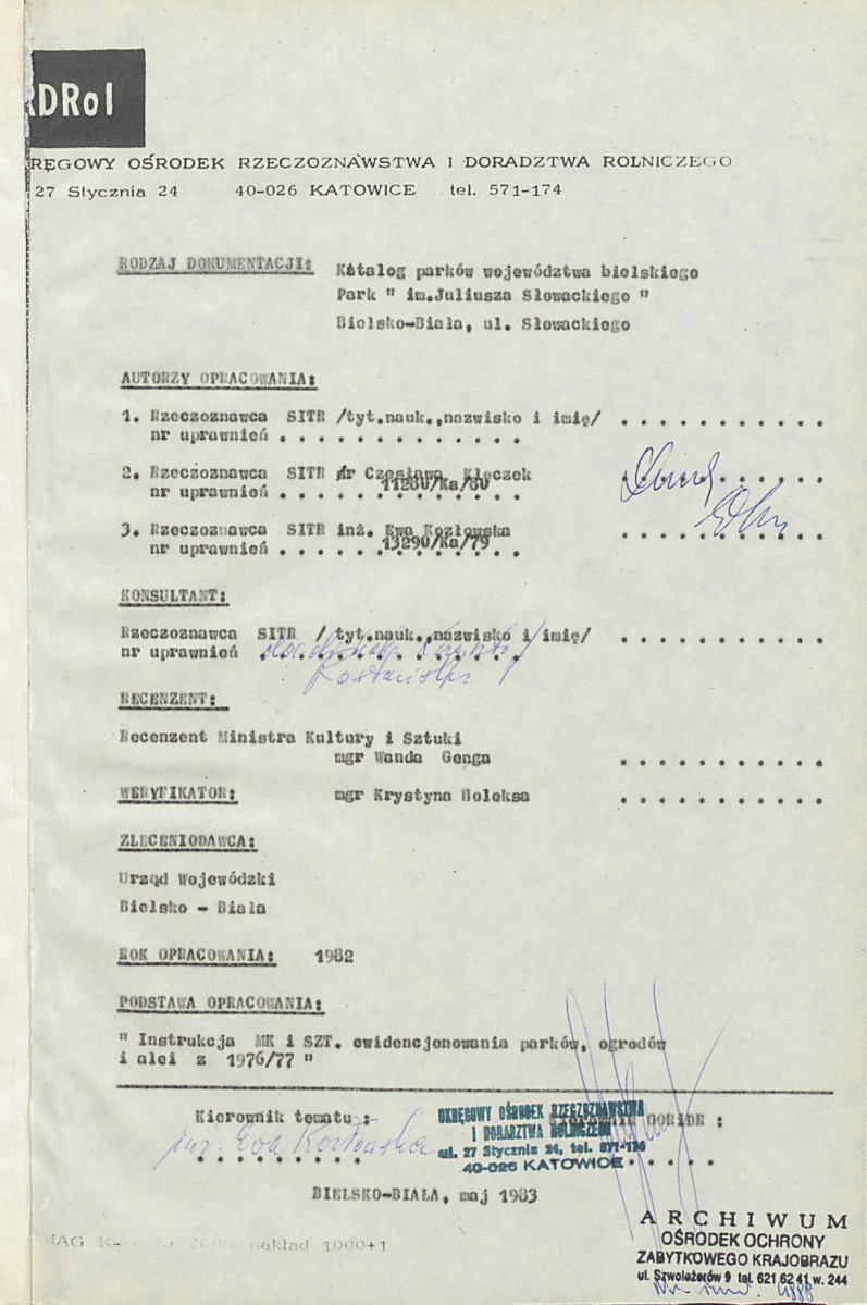 Ewidencja parkowa, skan nr 4