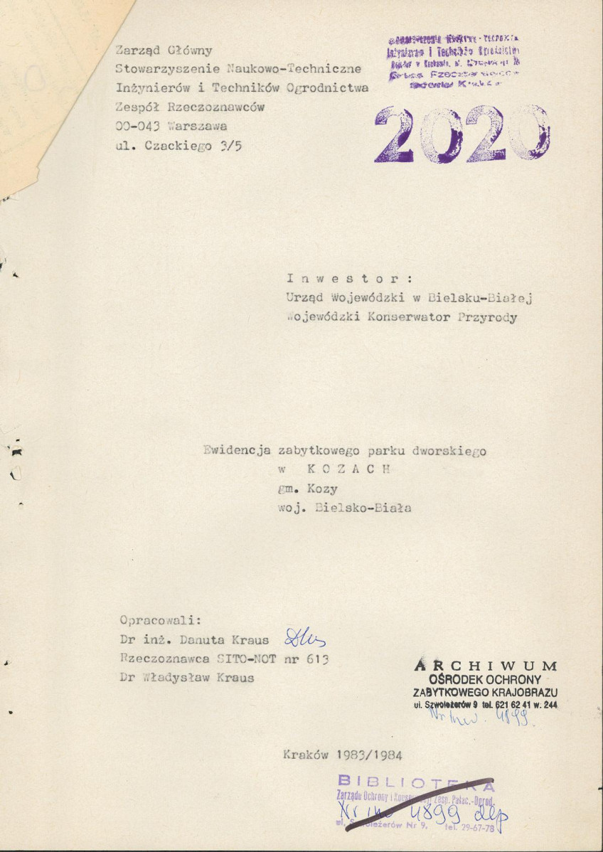 Ewidencja parkowa, skan nr 4