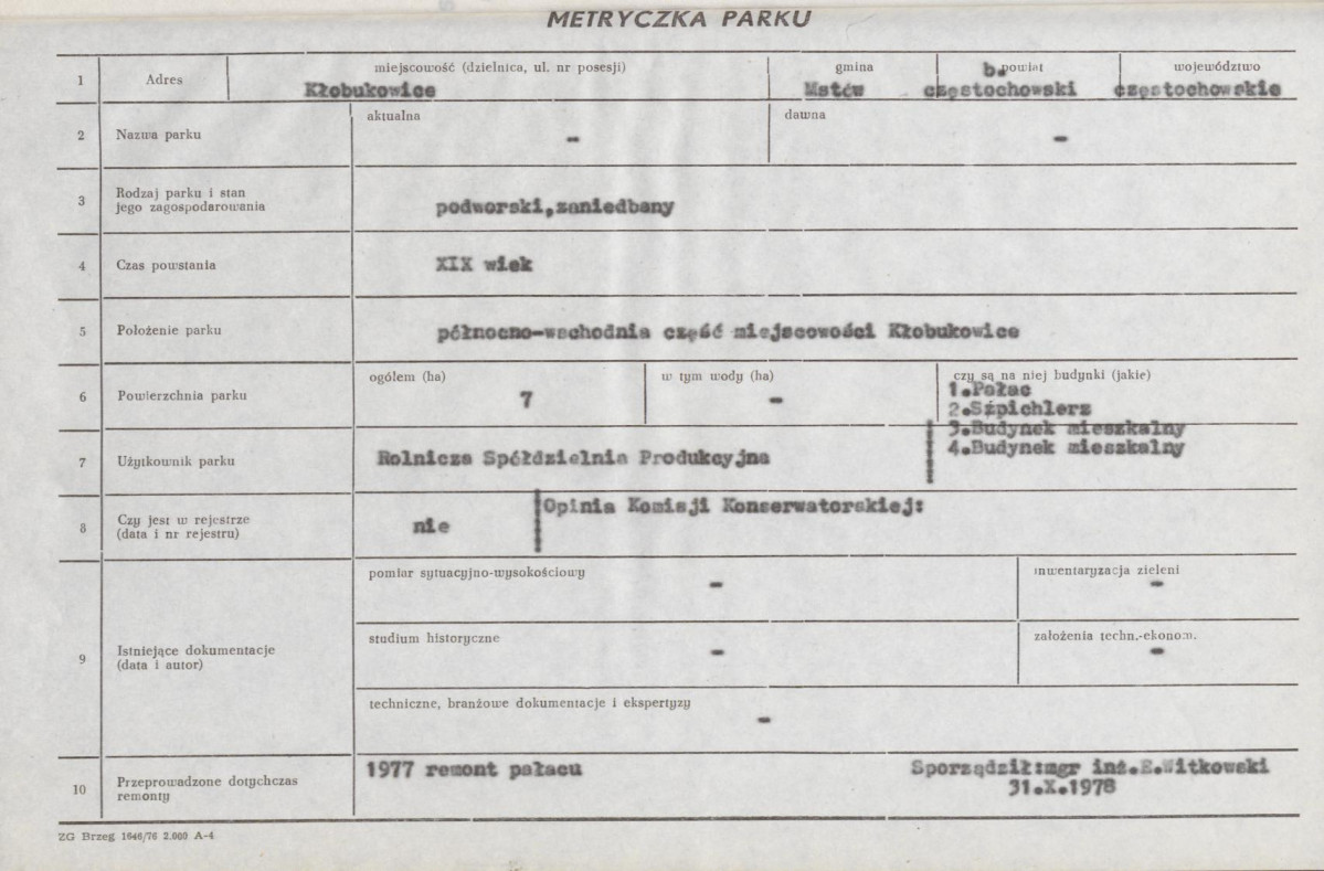 Ewidencja parkowa, skan nr 9