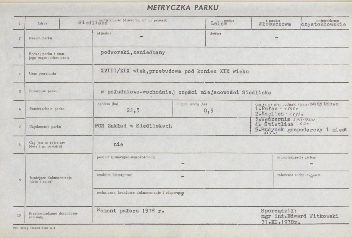 Ewidencja parkowa, skan nr 9