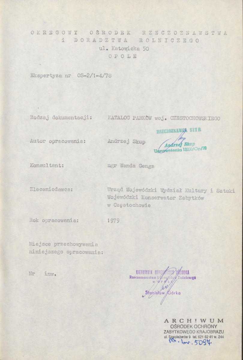 EP - Ewidencja parkowa, skan nr 4