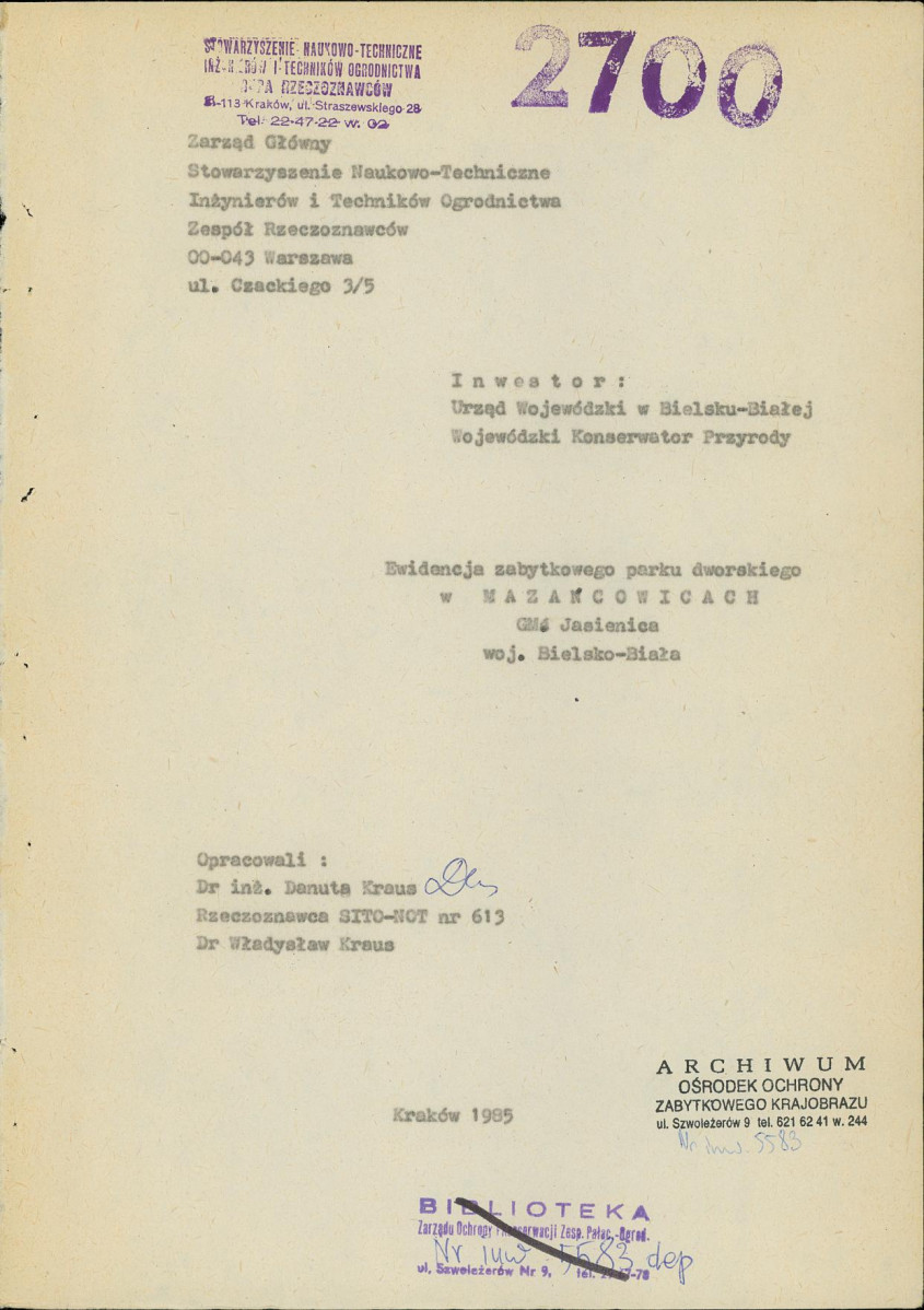 Ewidencja parkowa, skan nr 4