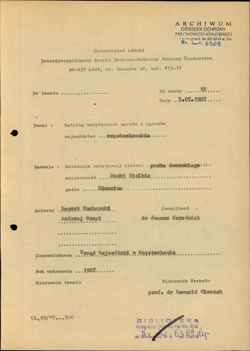 Ewidencja parkowa, skan nr 4