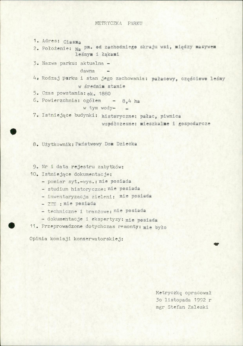 Ewidencja parkowa, skan nr 4