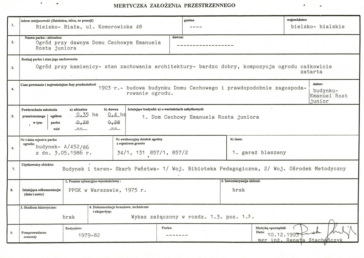 Ewidencja parkowa, skan nr 7